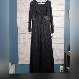 NWT Kiyonna Black Lace‎ Formal Dress Women's 0x (10/12)